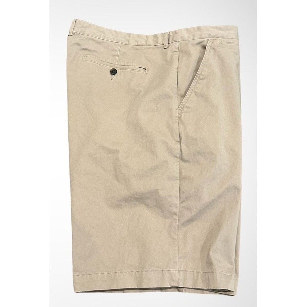 Jachs Shorts Mens 42 Khaki Tan Flat Front Casual Stretch Cotton Chino Classic - Picture 3 of 9